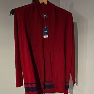 IZOD  Birking Red Cardigan Size S